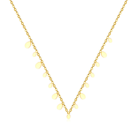 Water Drop Shape Pendant Collier Bijoux Gold Color Choker Necklace