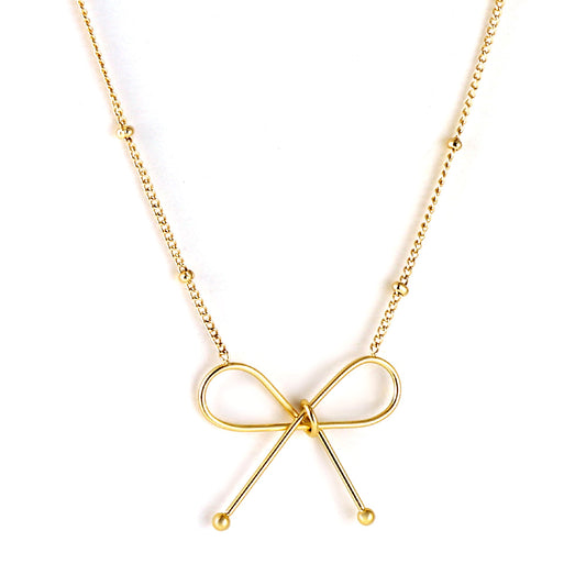 Bow pendant necklace